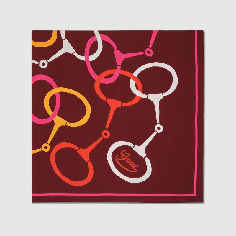 GUCCI 90 x 90 project printed silk carré outlook