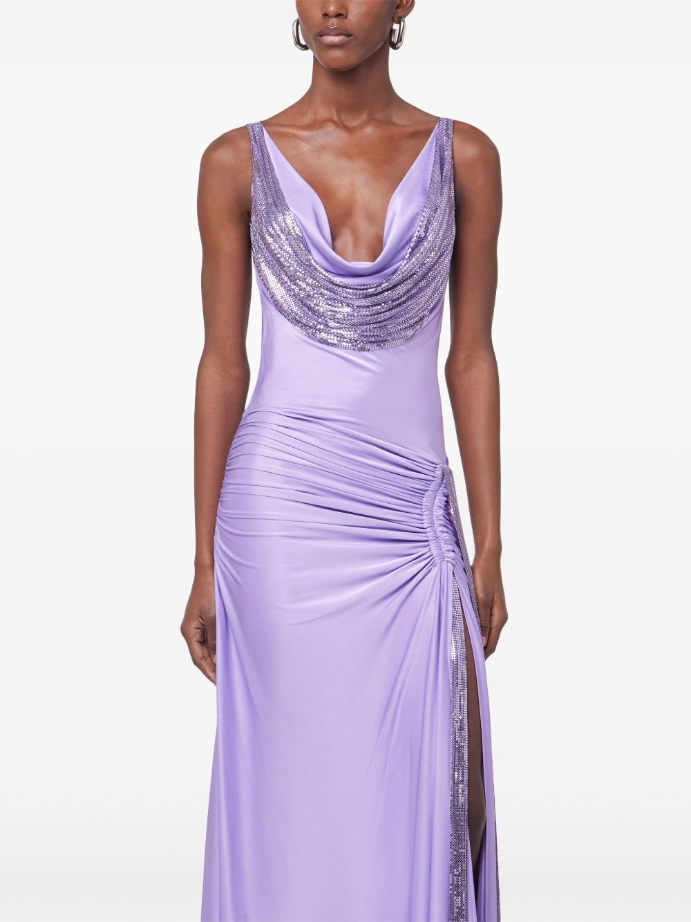 chainmail-detailing maxi dress - 5
