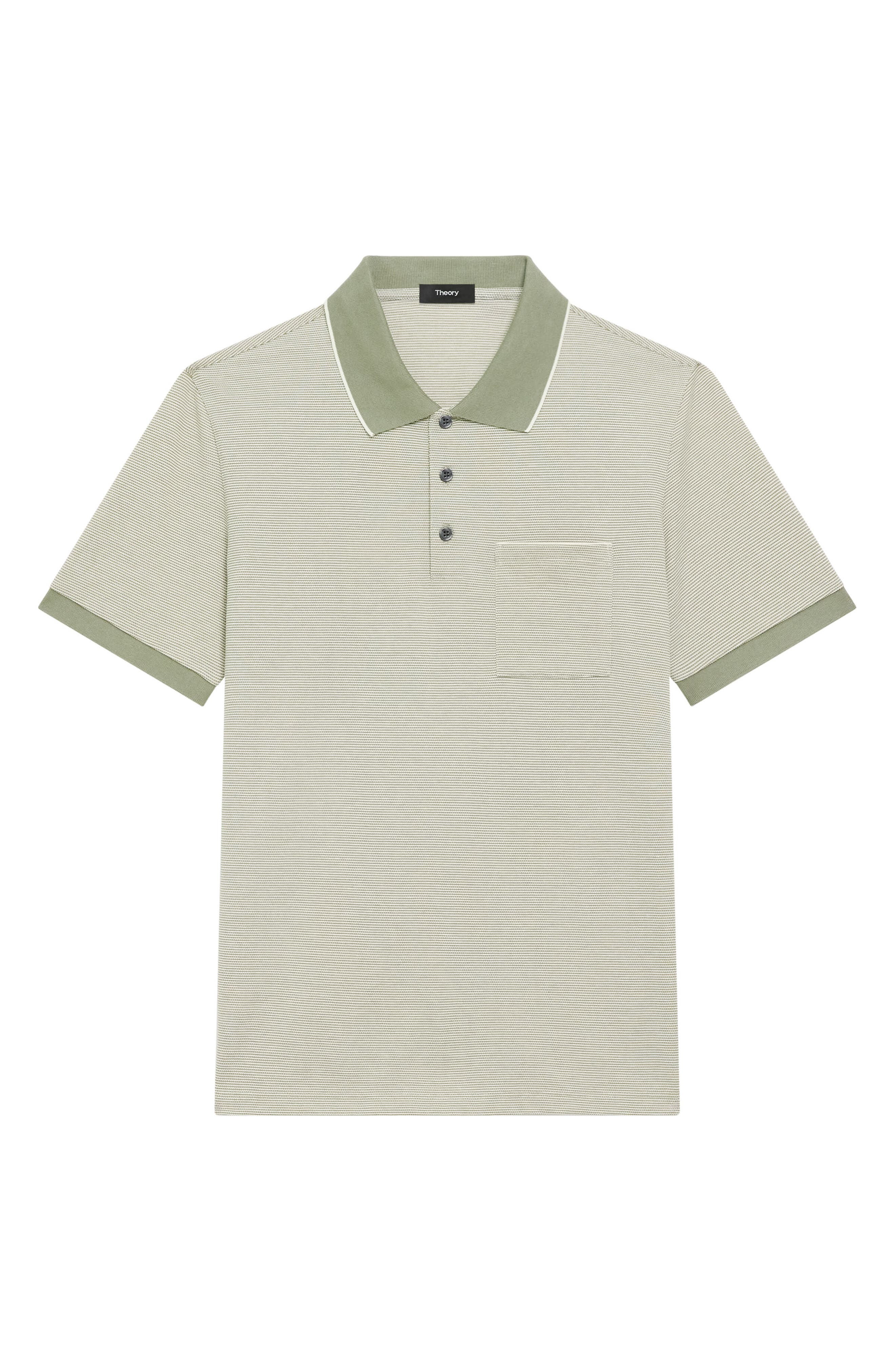 Theory Bird's Eye Polo in Green Multi at Nordstrom - 5