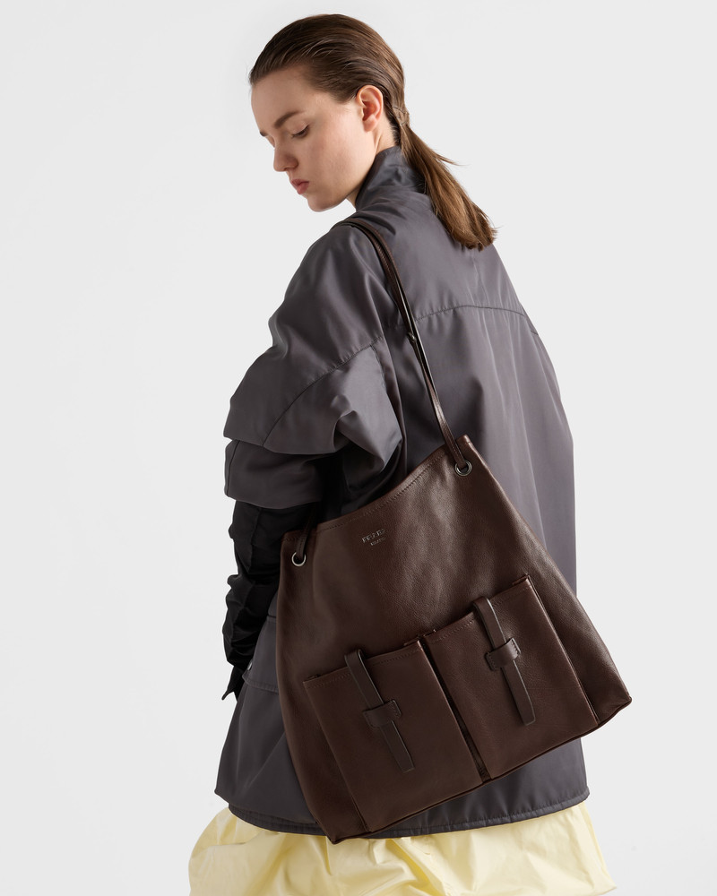 Prada Route large leather bag 8