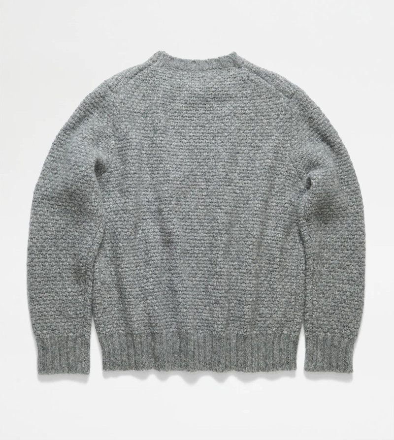 ROUND NECK JUMPER SILK BLEND - GREY 7