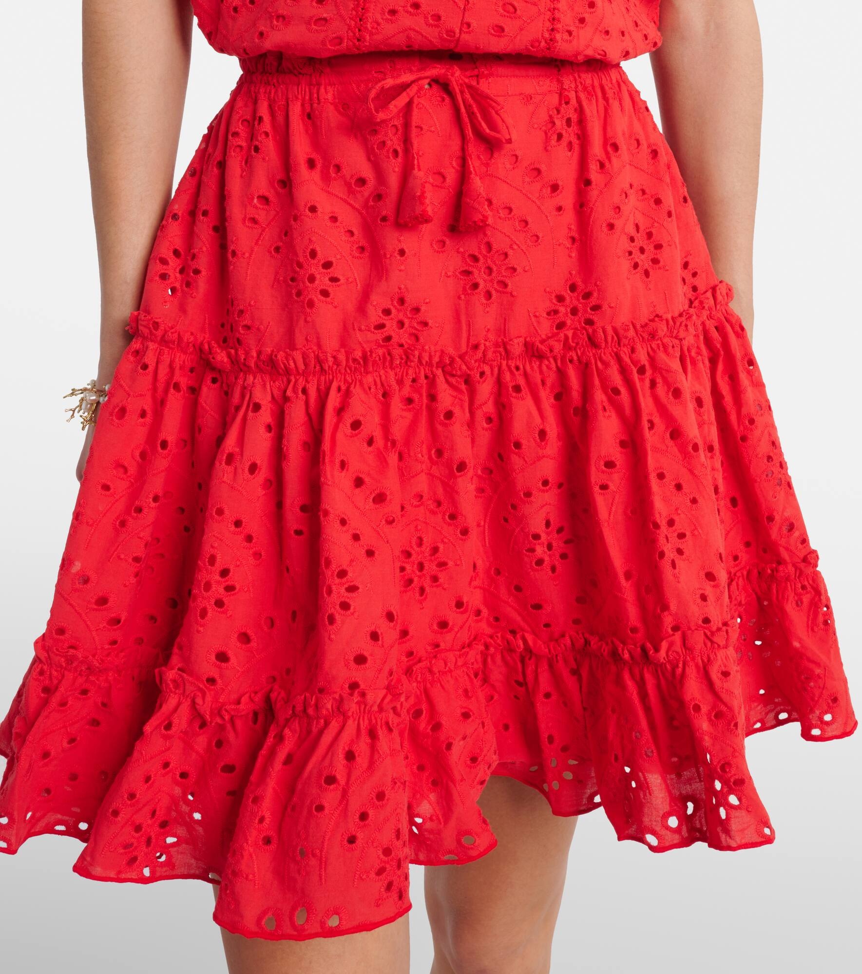 Clara broderie anglaise cotton minidress - 5