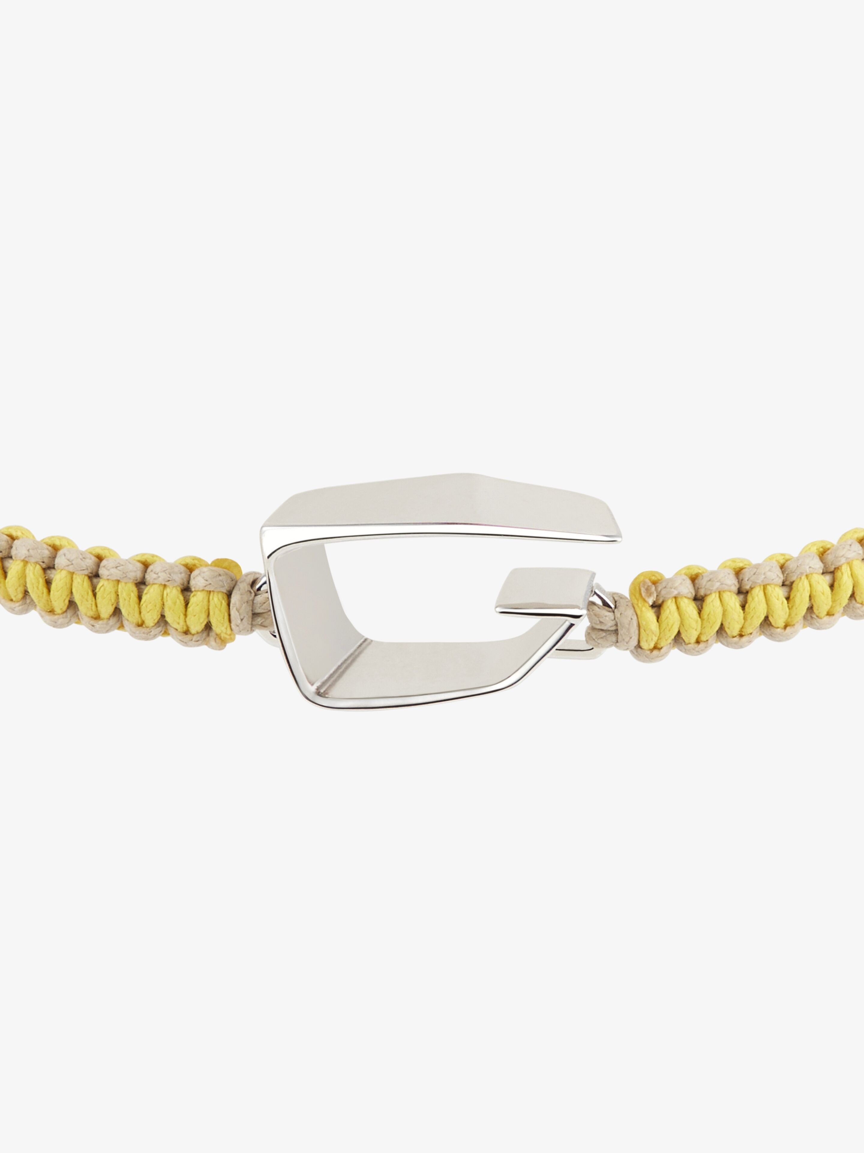 GIV CUT BRACELET IN WOVEN COTTON AND METAL - 2