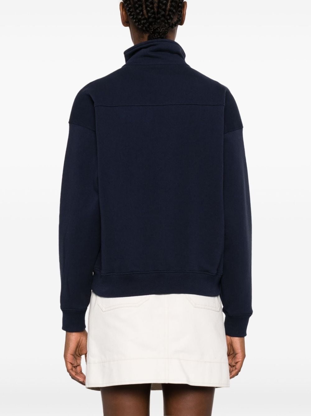 logo-print half-zip sweatshirt - 4