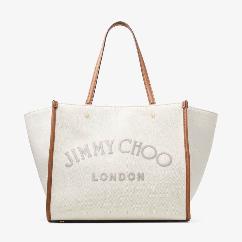 Varenne Tote
Natural Recycled Cotton Canvas and Tan Leather Logo Tote Bag 1