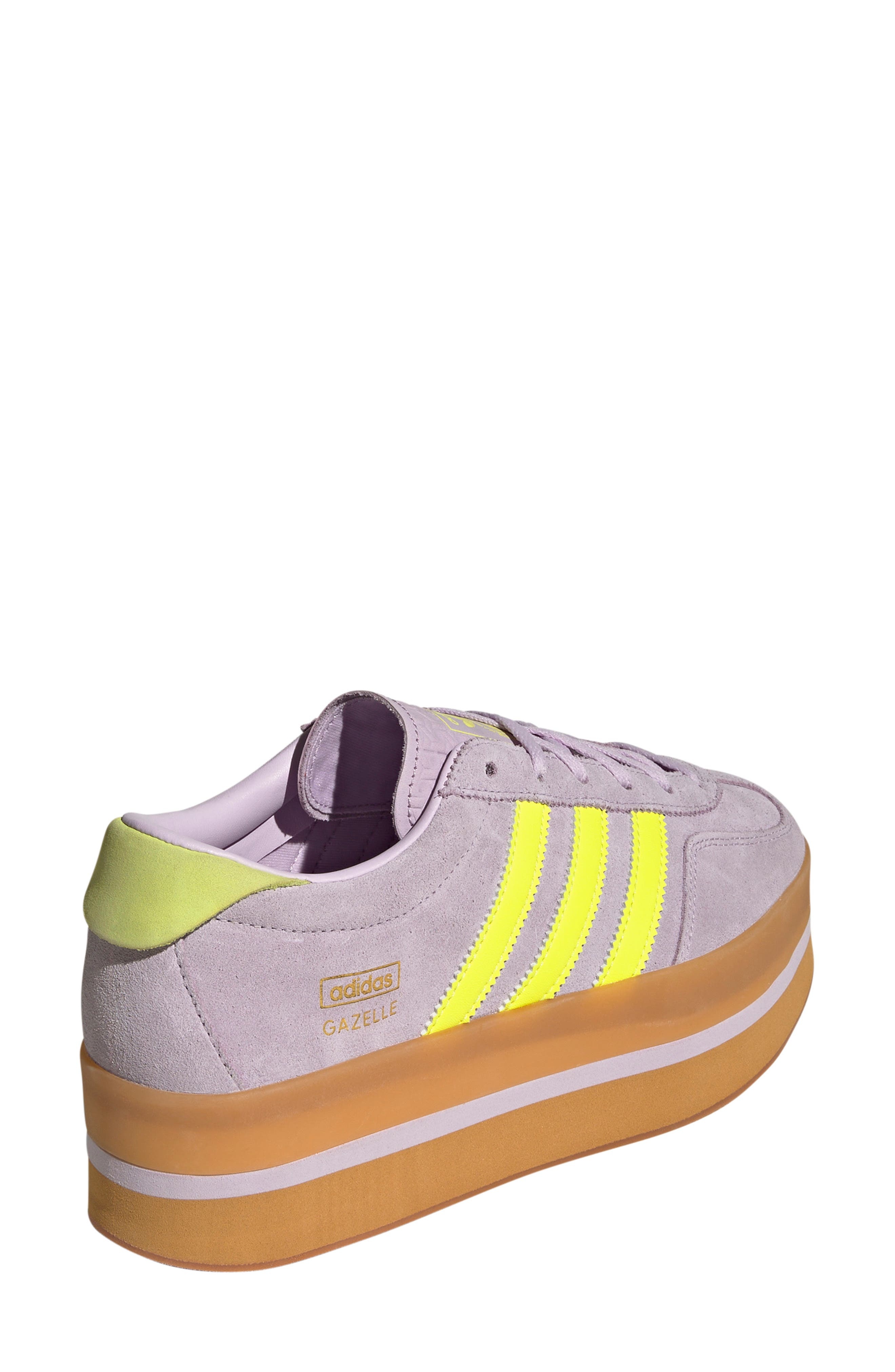 adidas Gazelle Stack Platform Sneaker in Ice Lavender/Yellow/Gum at Nordstrom - 2