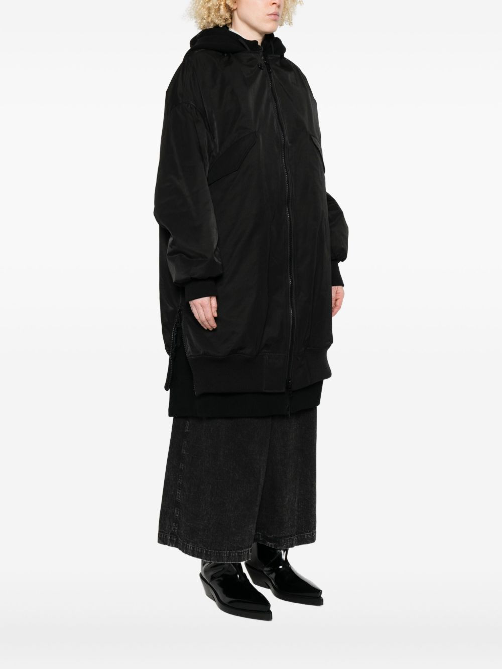 hooded pocket parka coat - 3