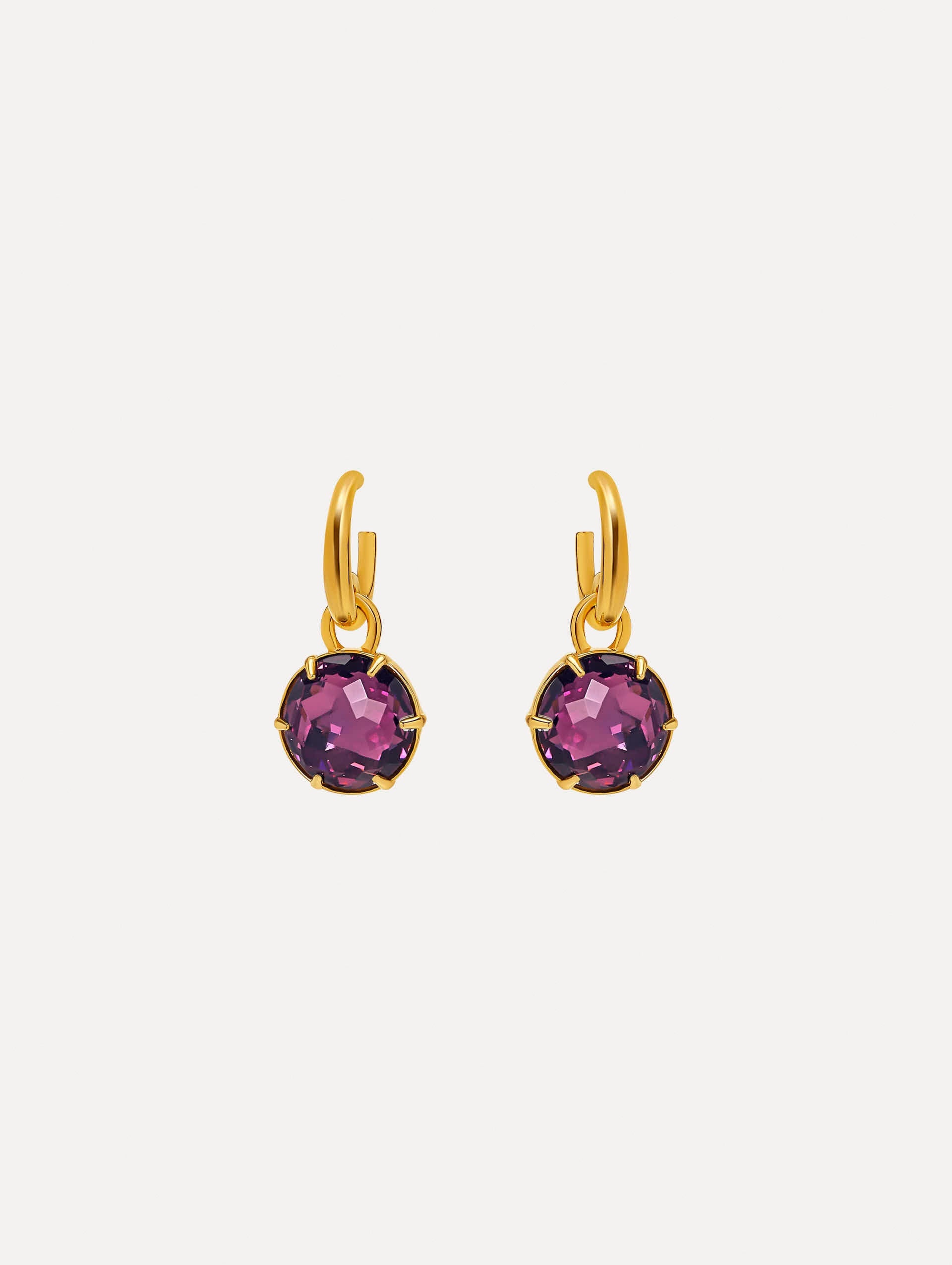 CLASSIC CRYSTAL MINI HOOP EARRINGS - 1