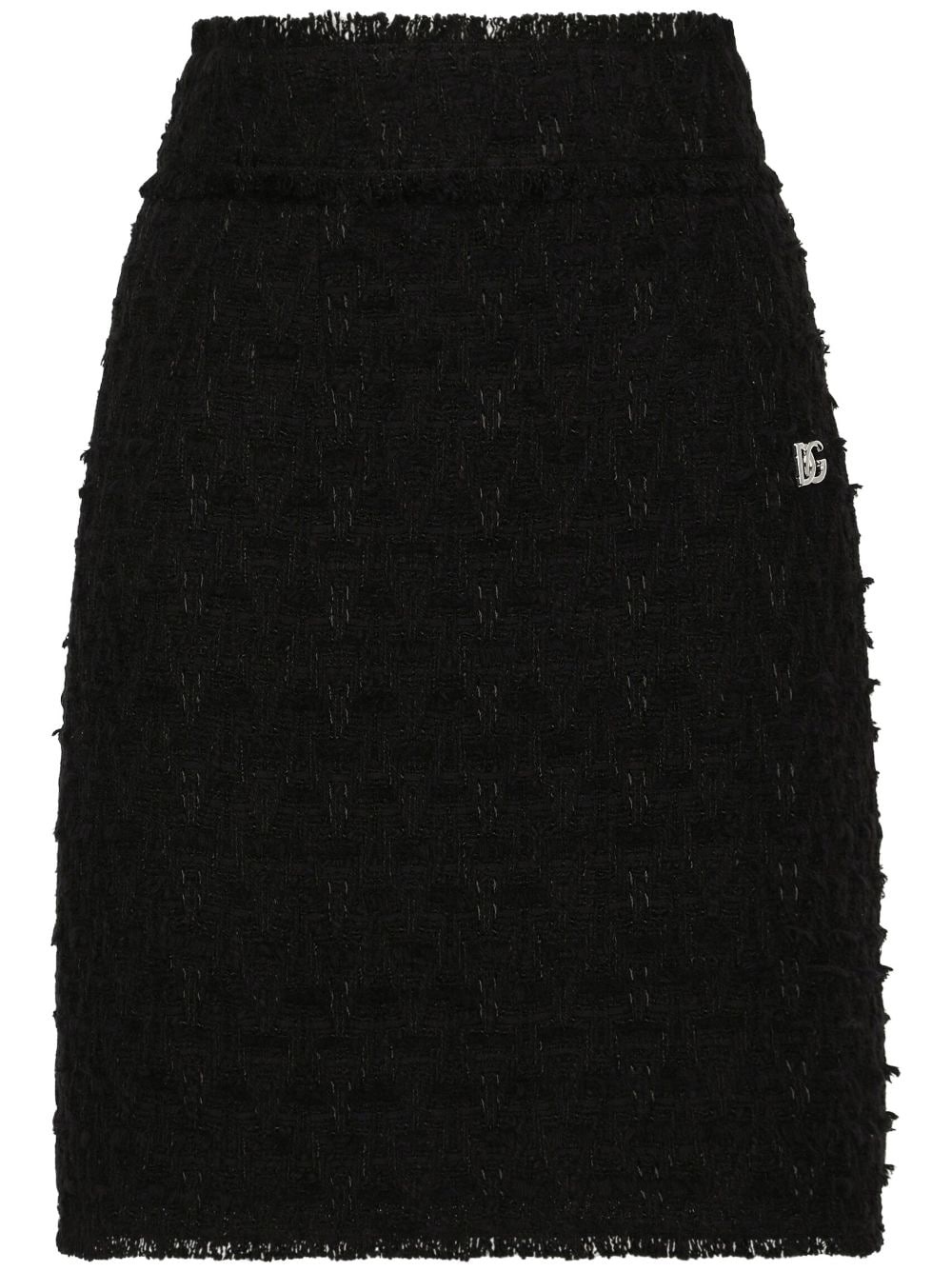 rush-stitch silk skirt - 1