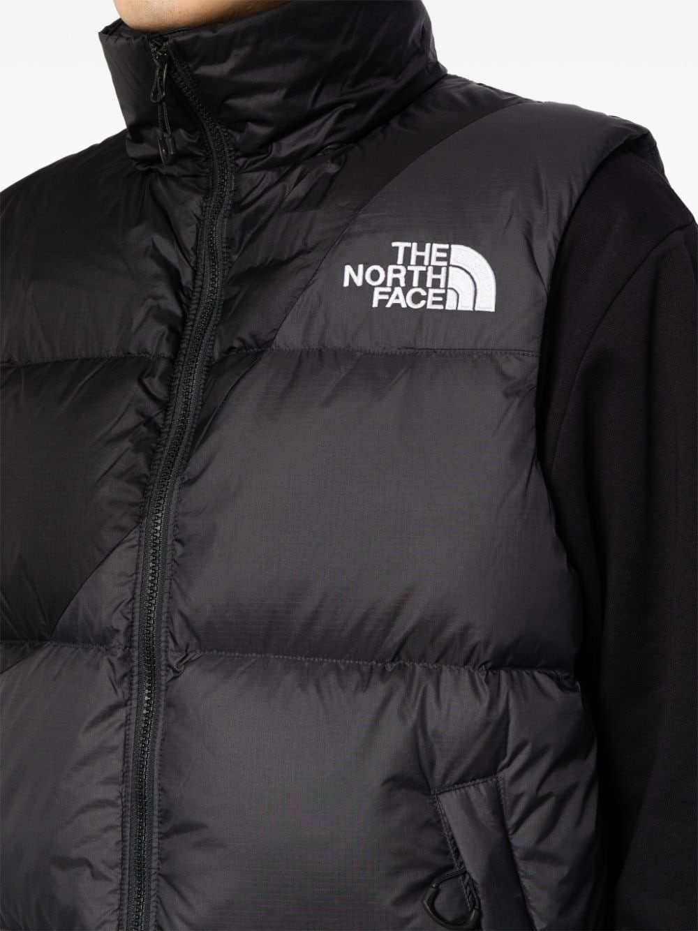 logo-embroidered padded jacket - 5