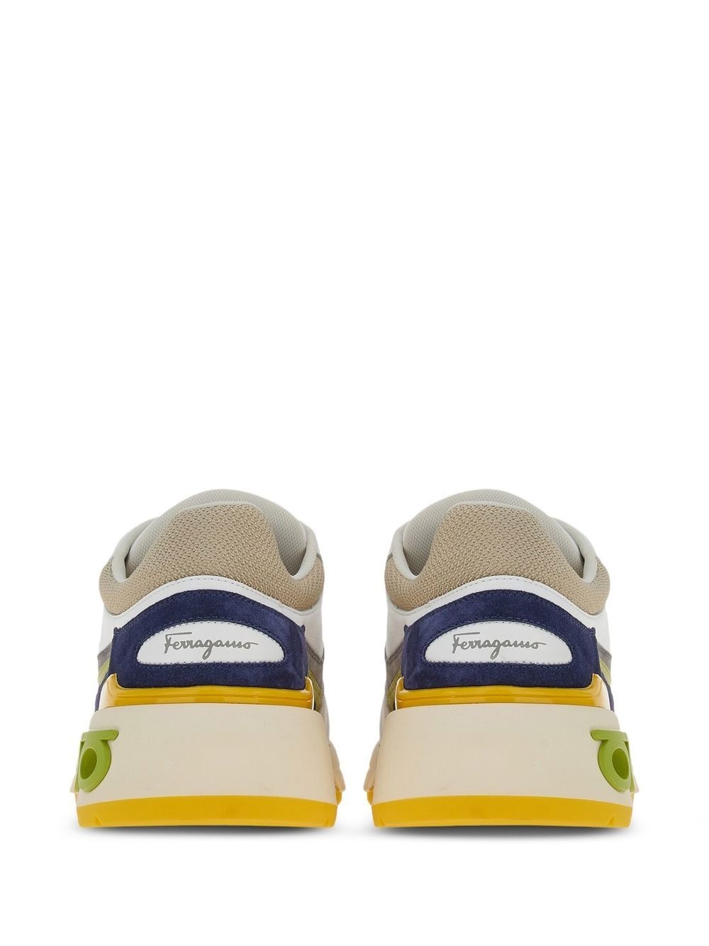 Ferragamo Gancini-insert leather sneakers - Yellow