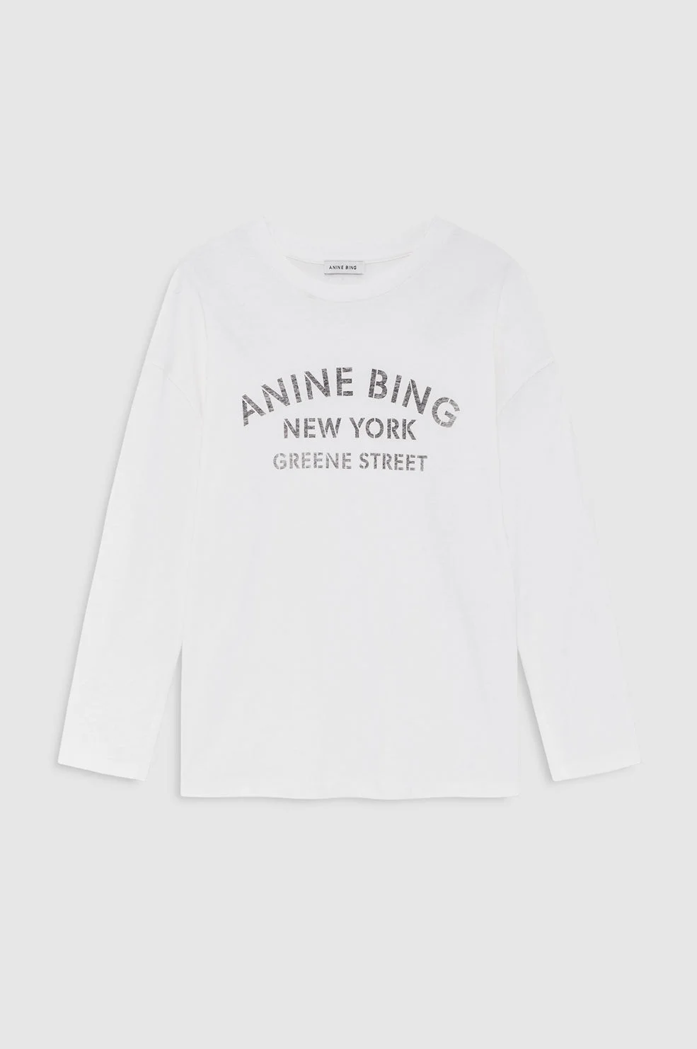 Ivan Long Sleeve New York Stencil - Ivory - 1