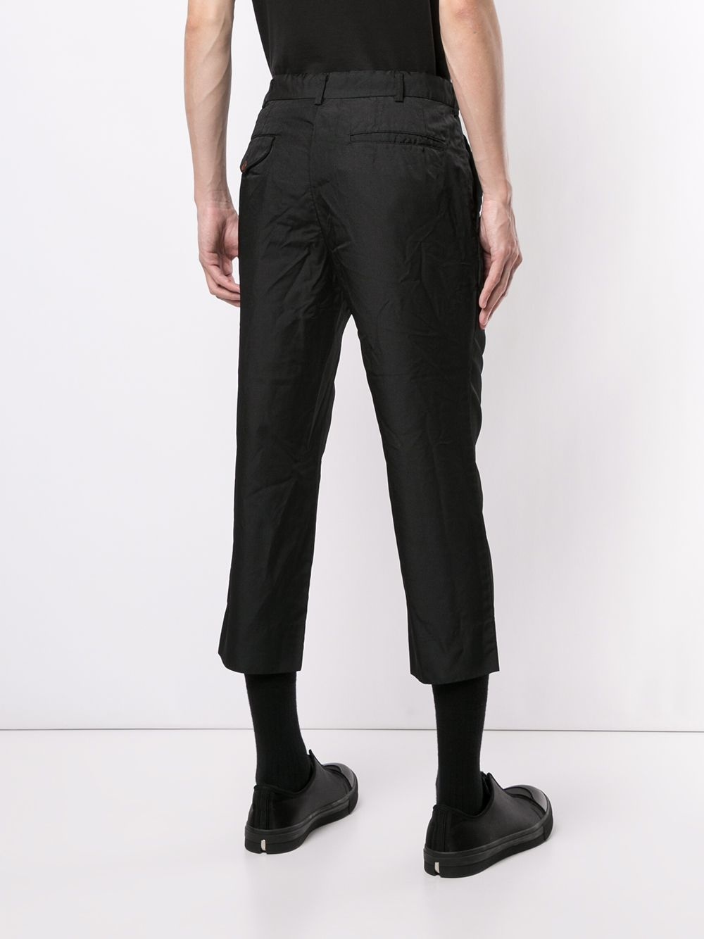 cropped straight leg trousers - 4