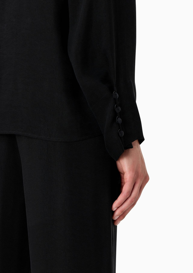 Cupro drill shirt with popover opening 6