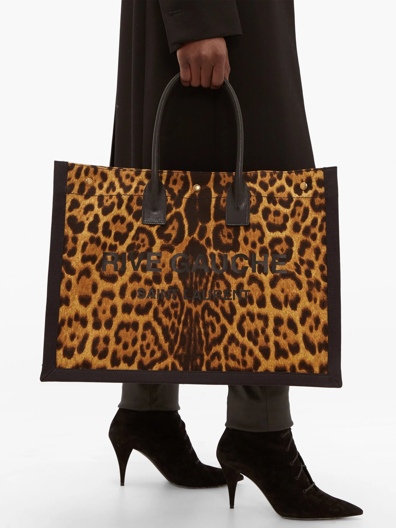 Leopard-print canvas tote bag - 3