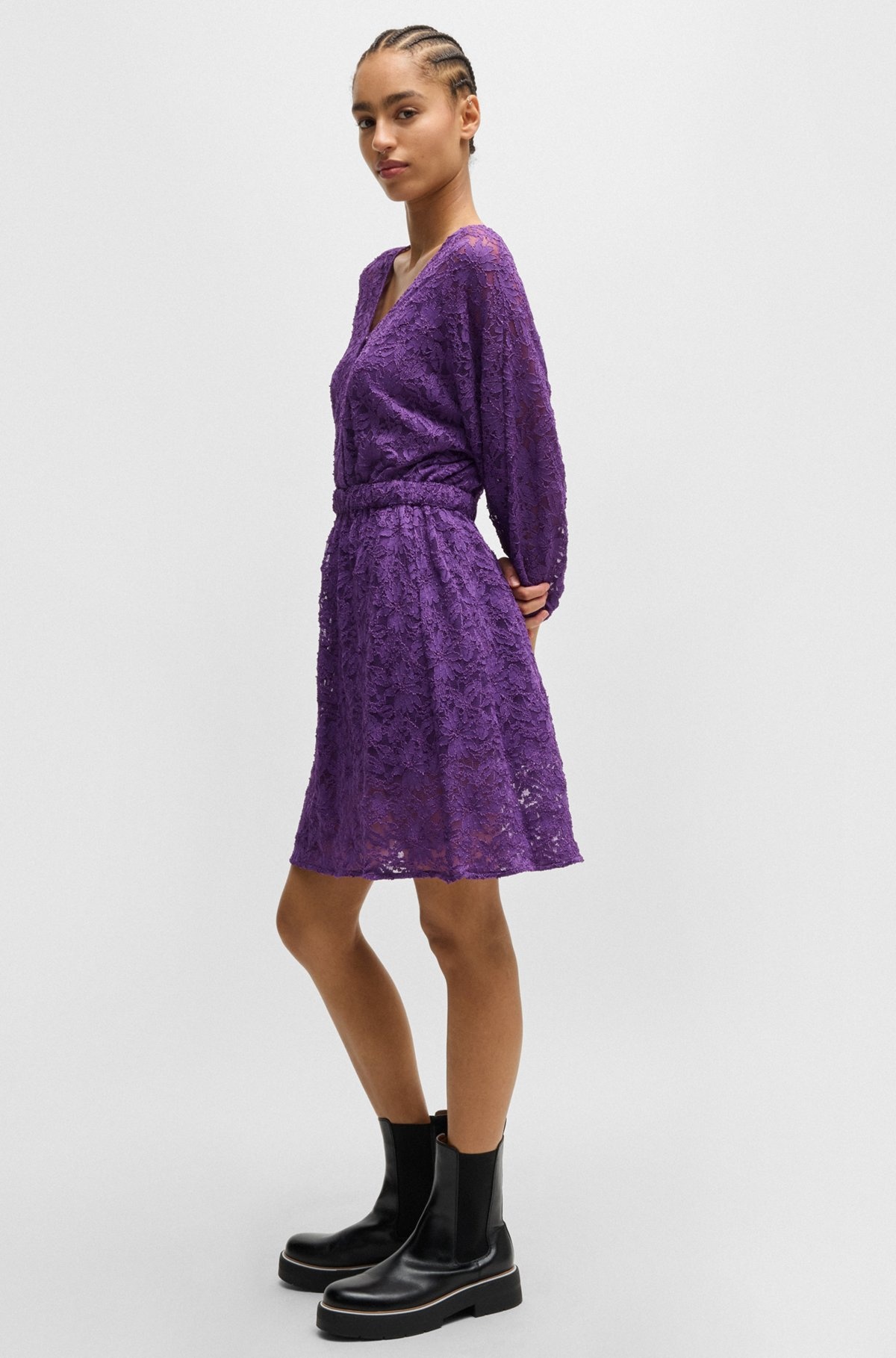 MACRAMÉ-LACE DRESS WITH ELASTICATED WAISTBAND - 6