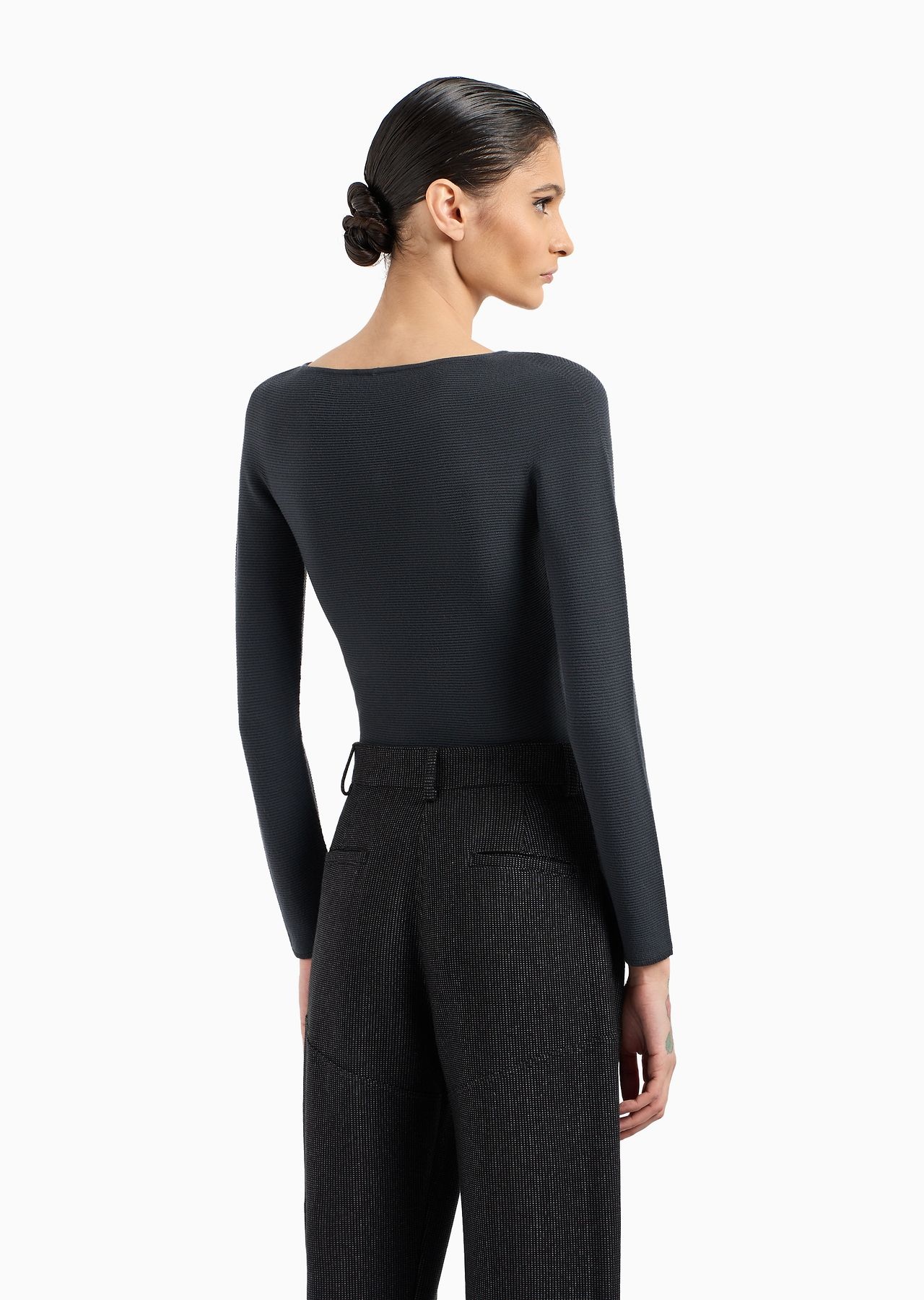 Links-stitch viscose long-sleeved jumper - 3