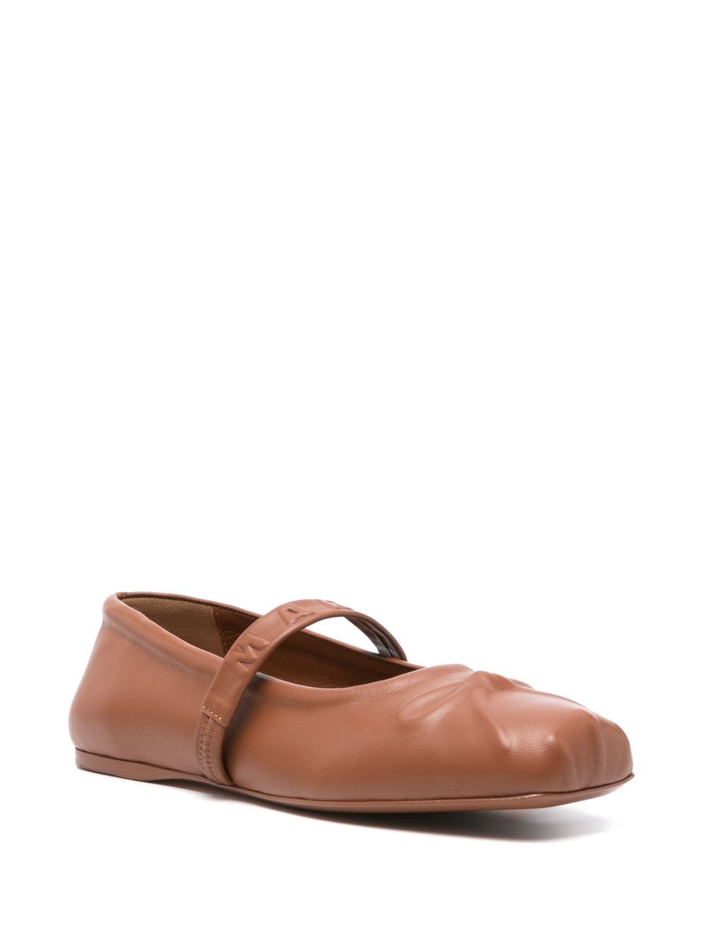 logo-embossed ballet flats - 2