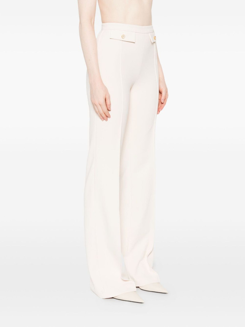 button-detailed flared trousers 3