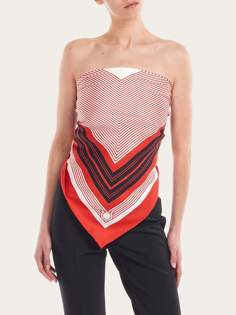 GEOMETRIC PRINT SILK FOULARD - 3