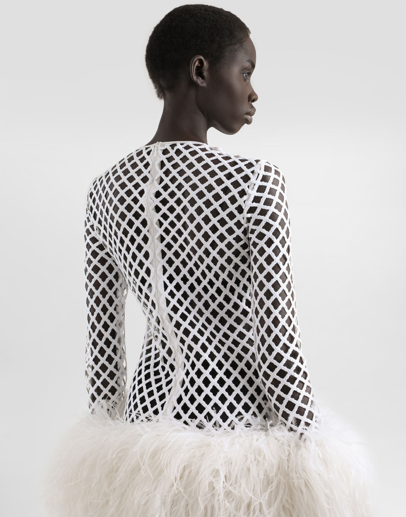 Short mesh dress with sequins 6