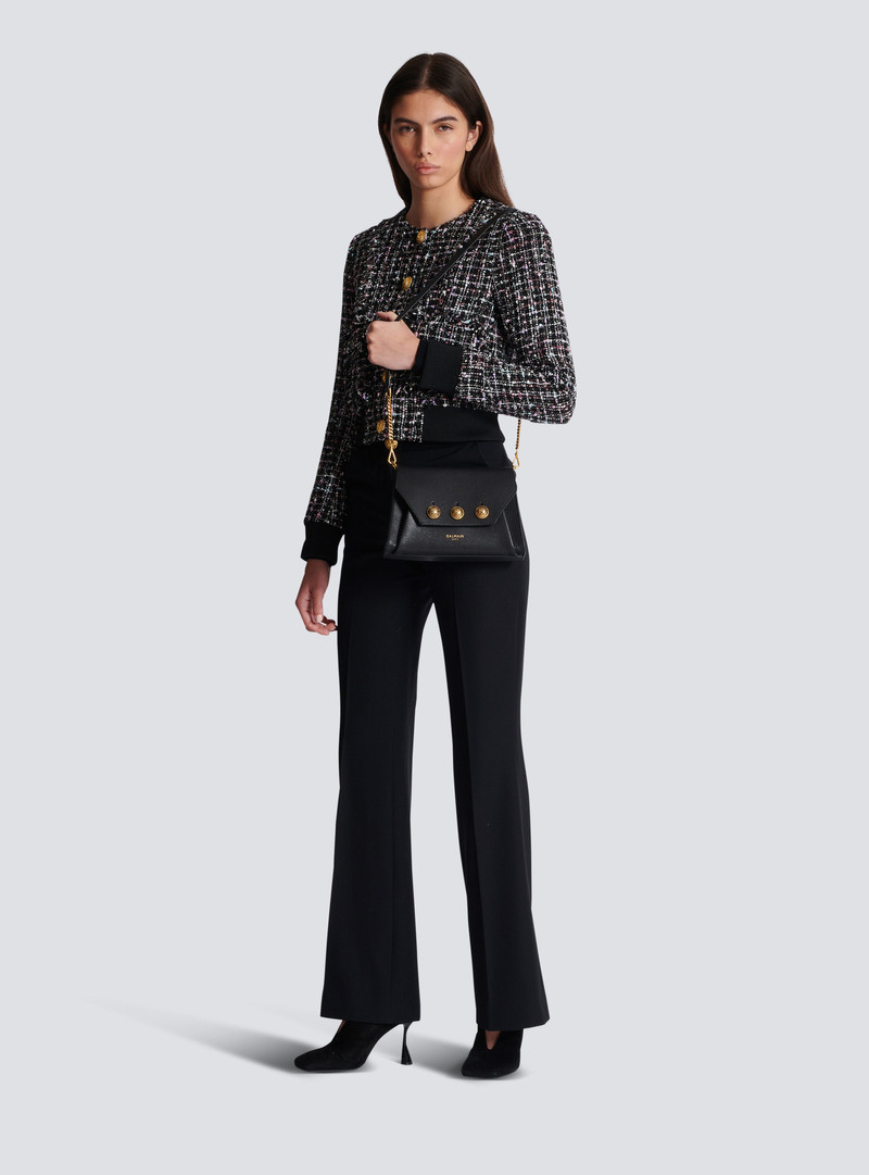 Balmain Emblème Flap grained calfskin bag outlook