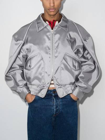 Y/Project draped-shoulder bomber jacket outlook