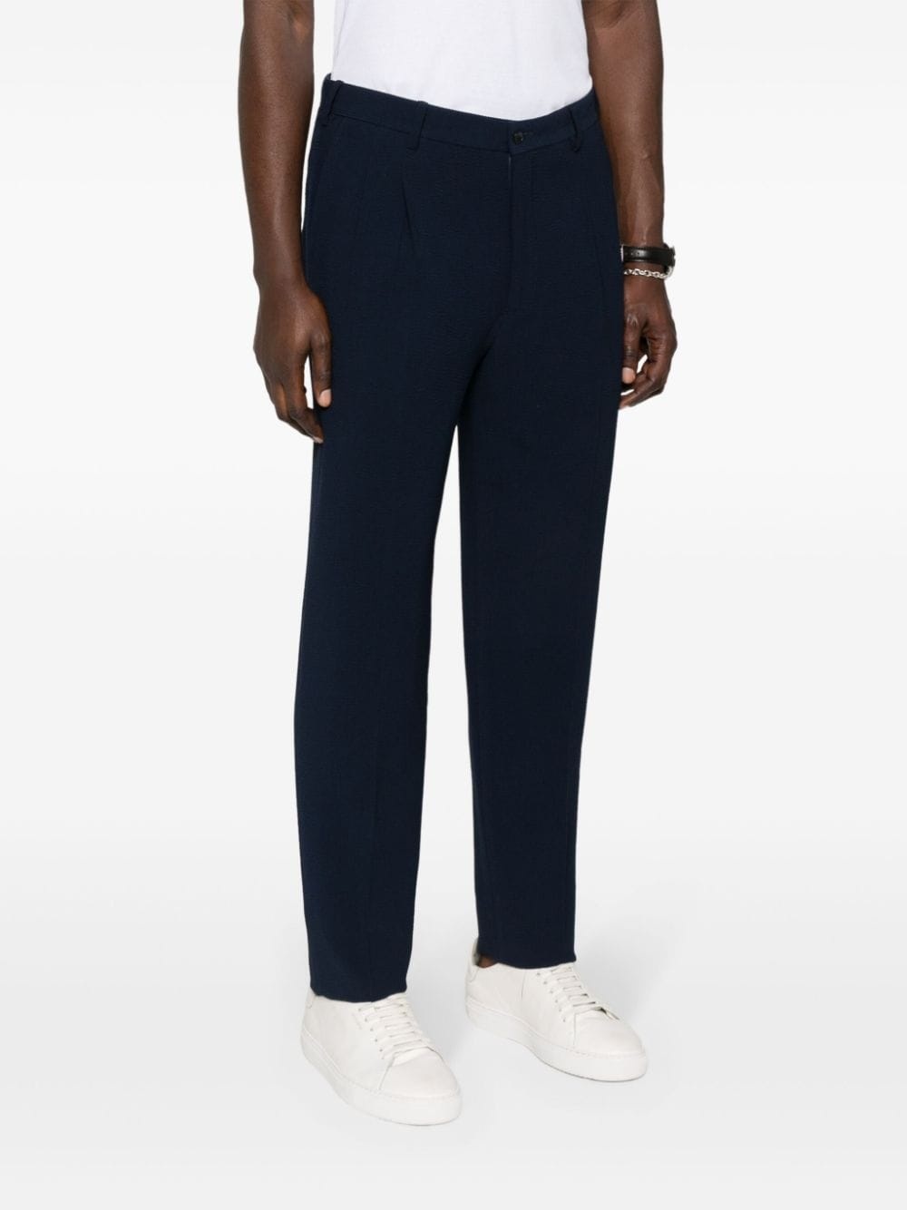 textured tapered trousers - 3