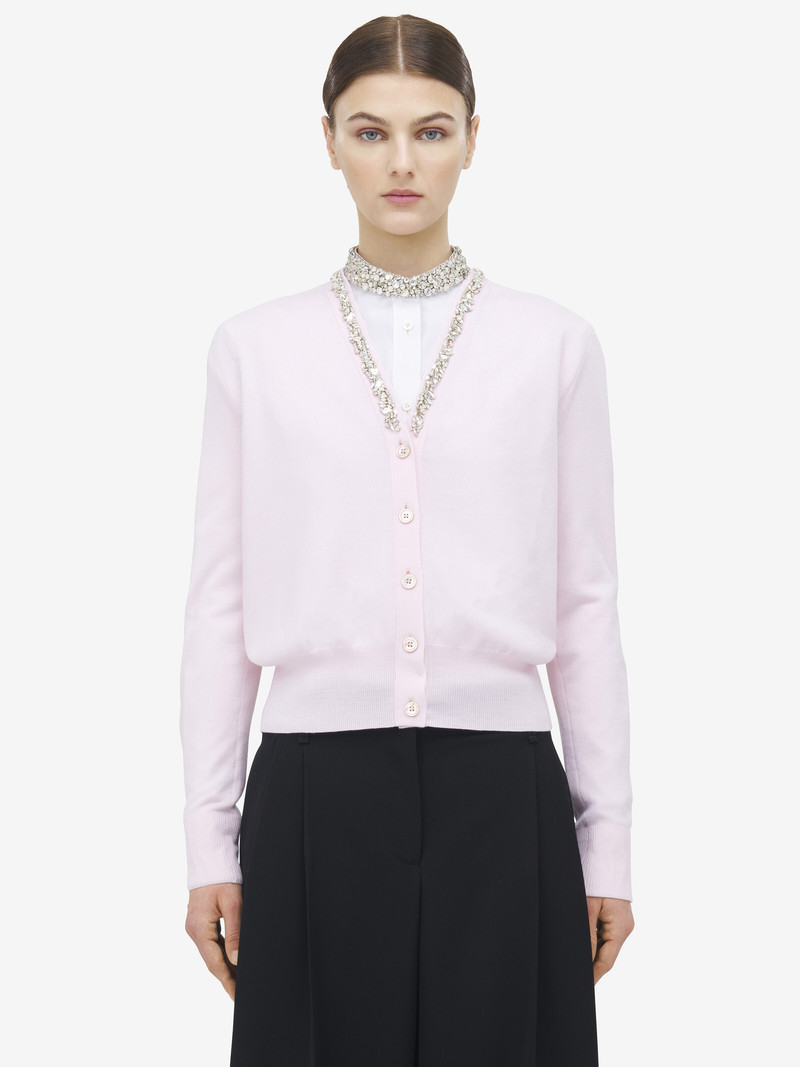 Alexander McQueen Crystal Stencil Cardigan outlook