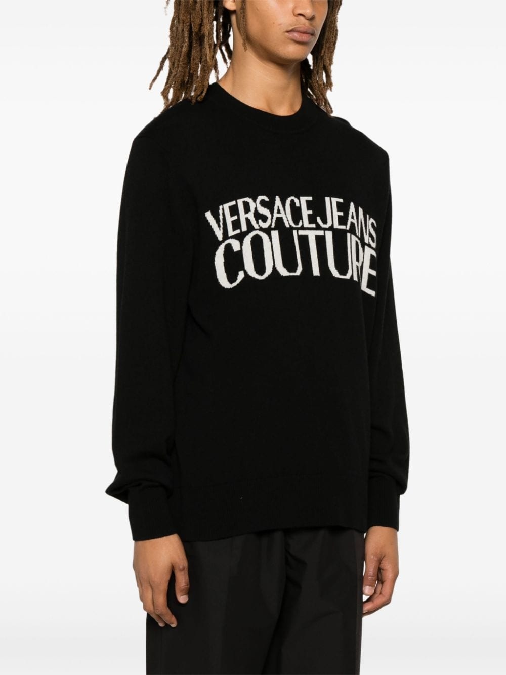 logo-intarsia sweater - 3