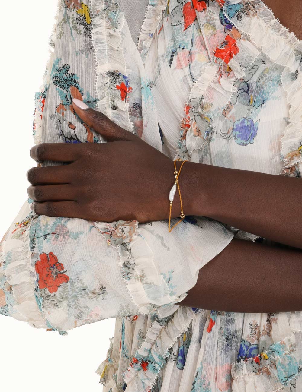 LONG CORD PEARL WRAP BRACELET - 2