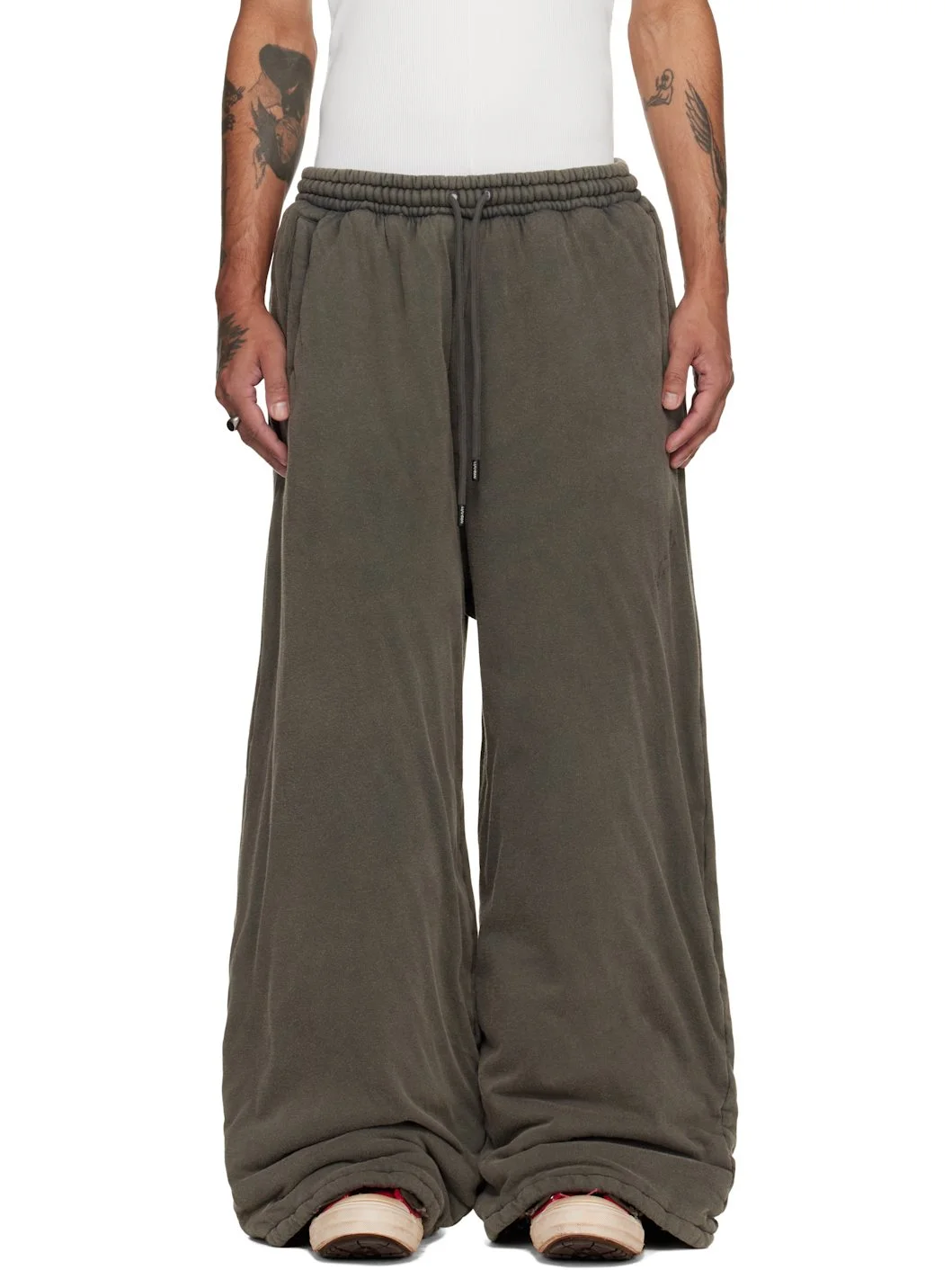 Gray Wadded Bontans Sweatpants - 1