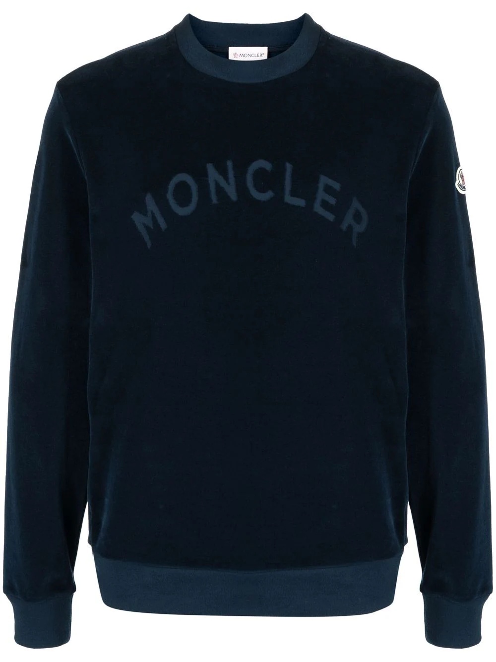 logo-print chenille sweatshirt - 1