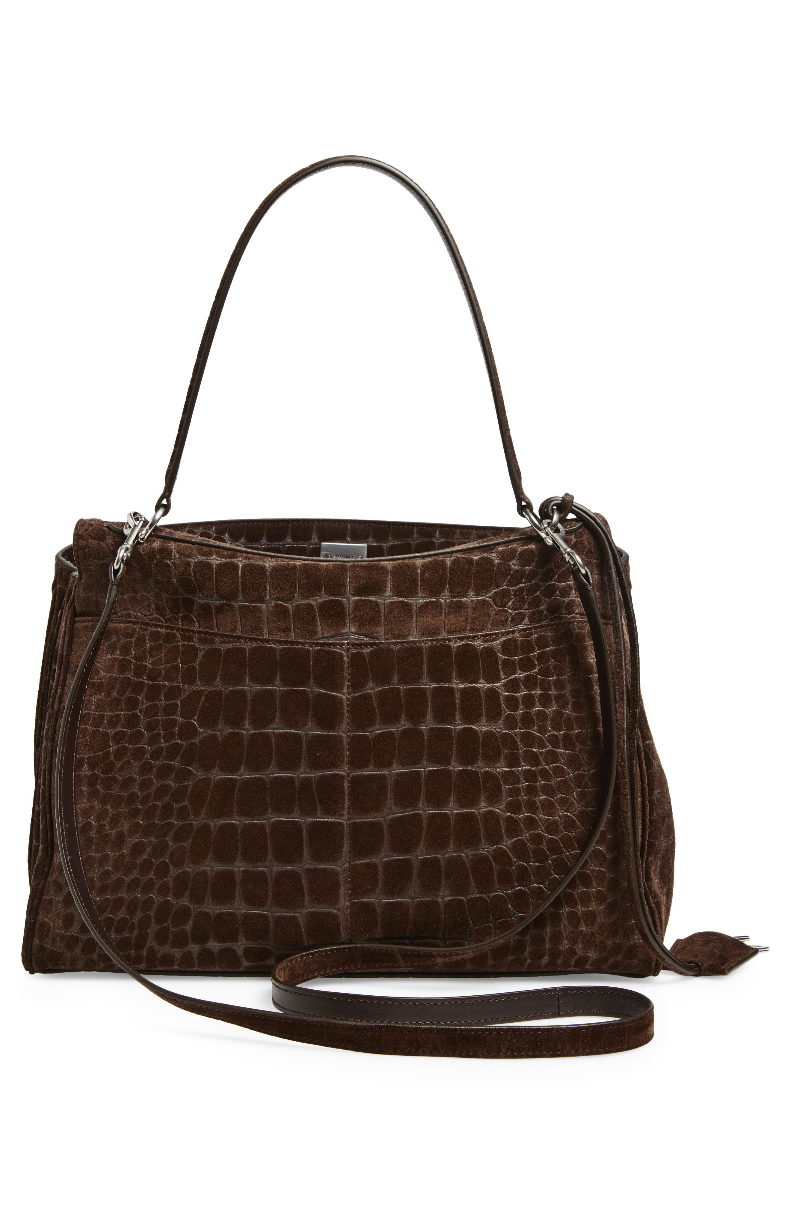 Balenciaga Medium Rodeo Croc Embossed Suede Top Handle Bag in 2411 Piper at Nordstrom - 4