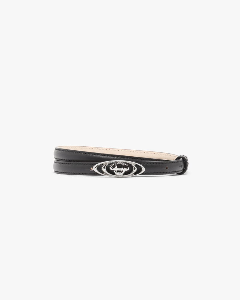 Black Mini Warped Logo Belt | Casablanca Paris 1