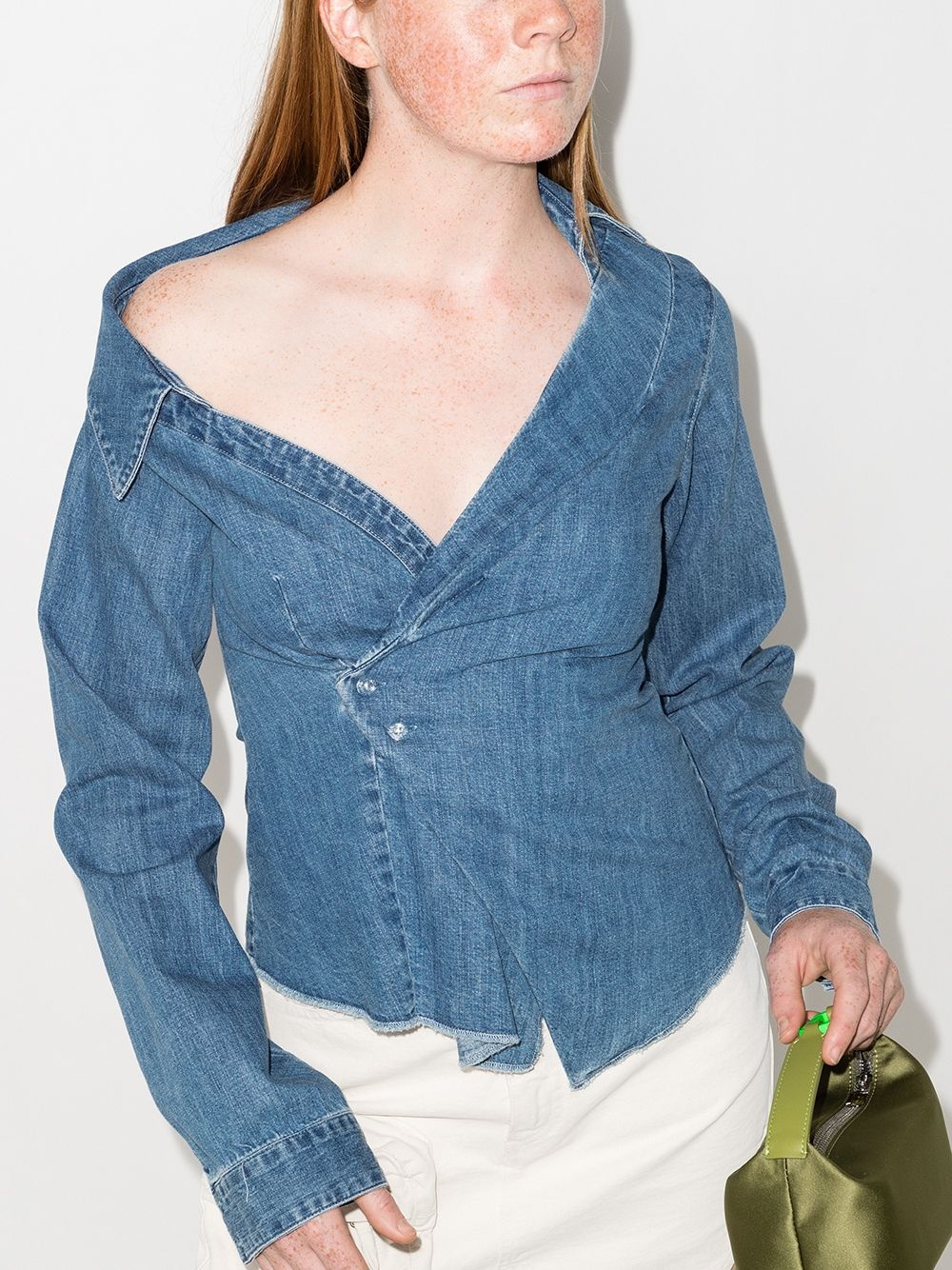 Lizbeth asymmetric denim shirt - 2