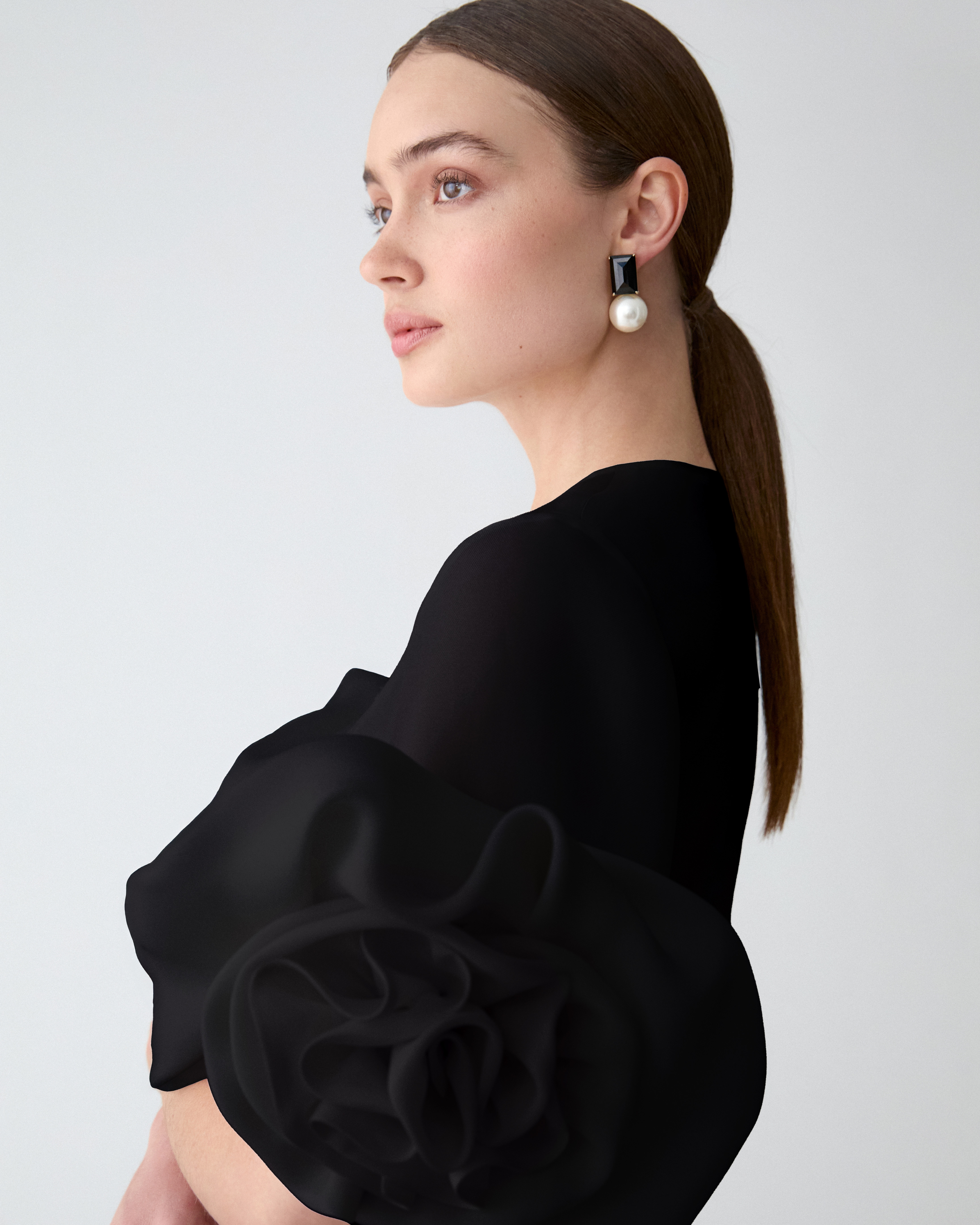 Gazar Blouse with Rosettes - 4