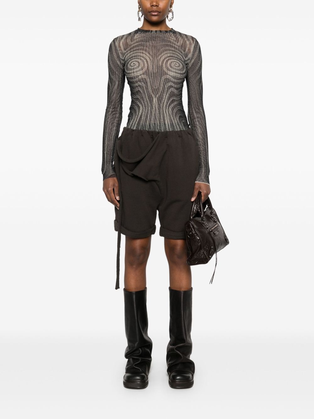 strap-detailed track shorts - 2