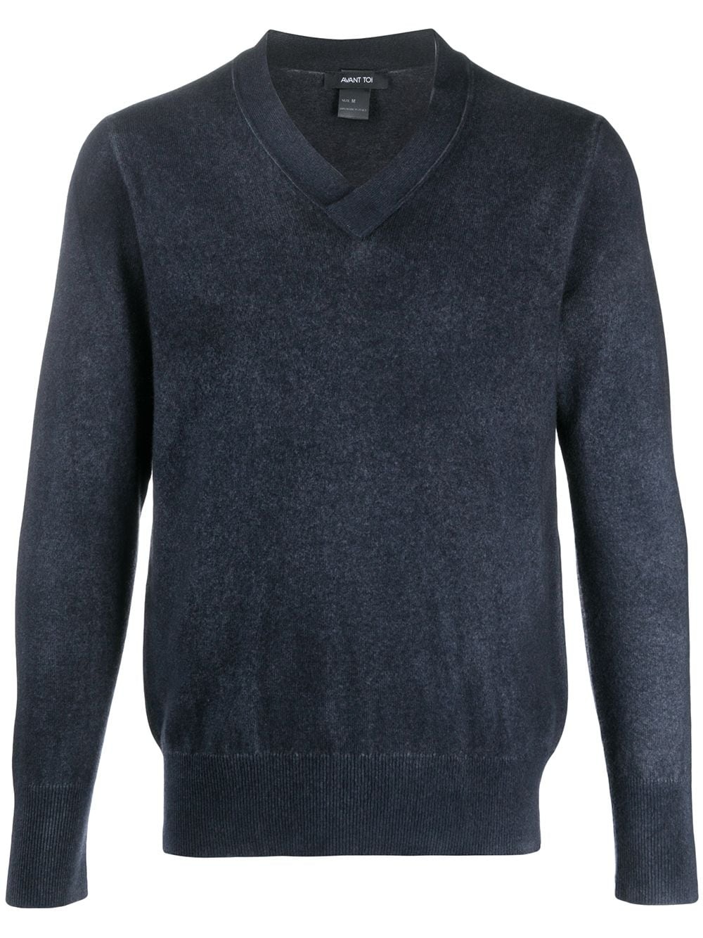 faded v-neck jumper - 1