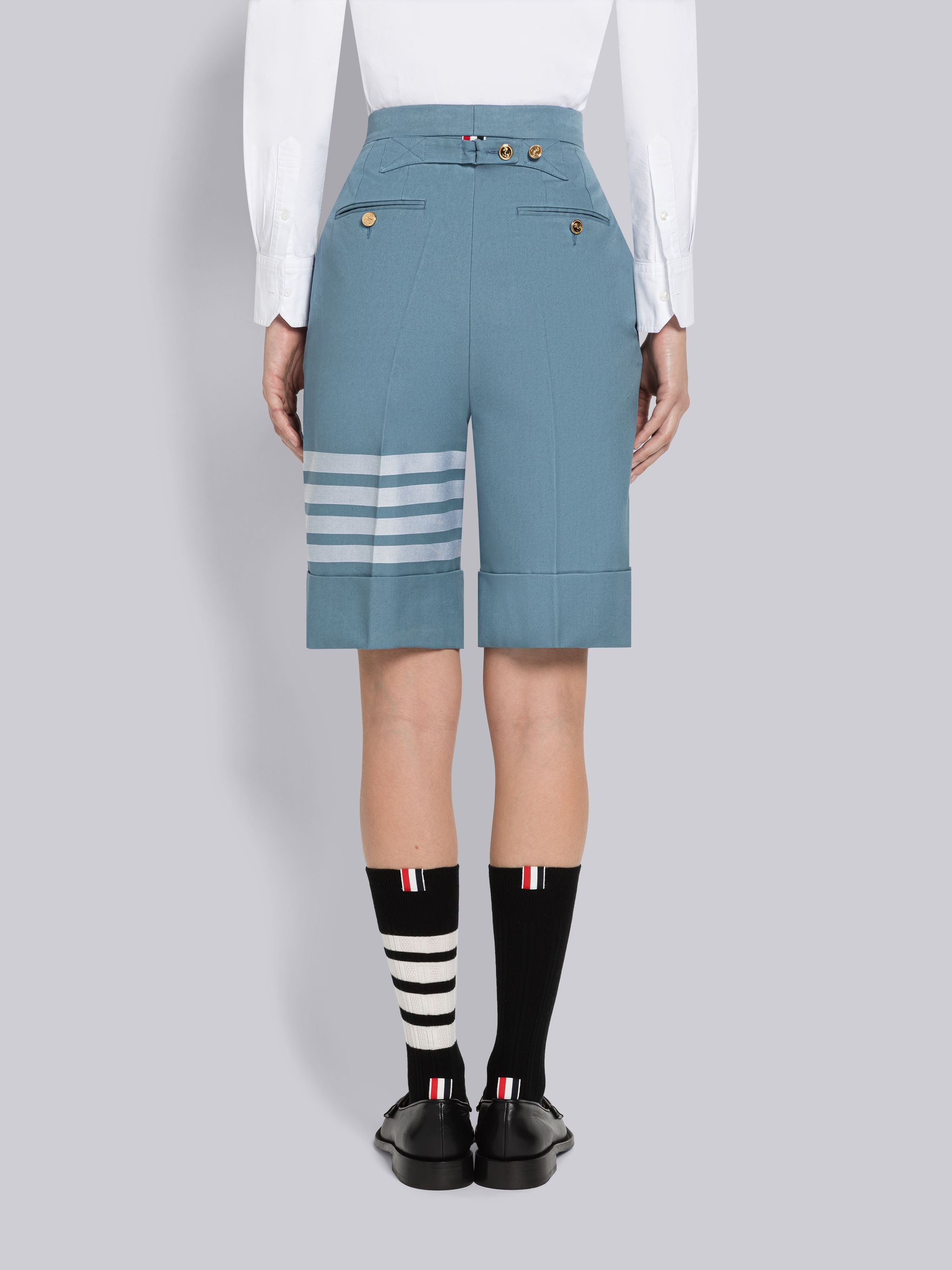 Cotton Twill 4-Bar Bermuda Short - 3