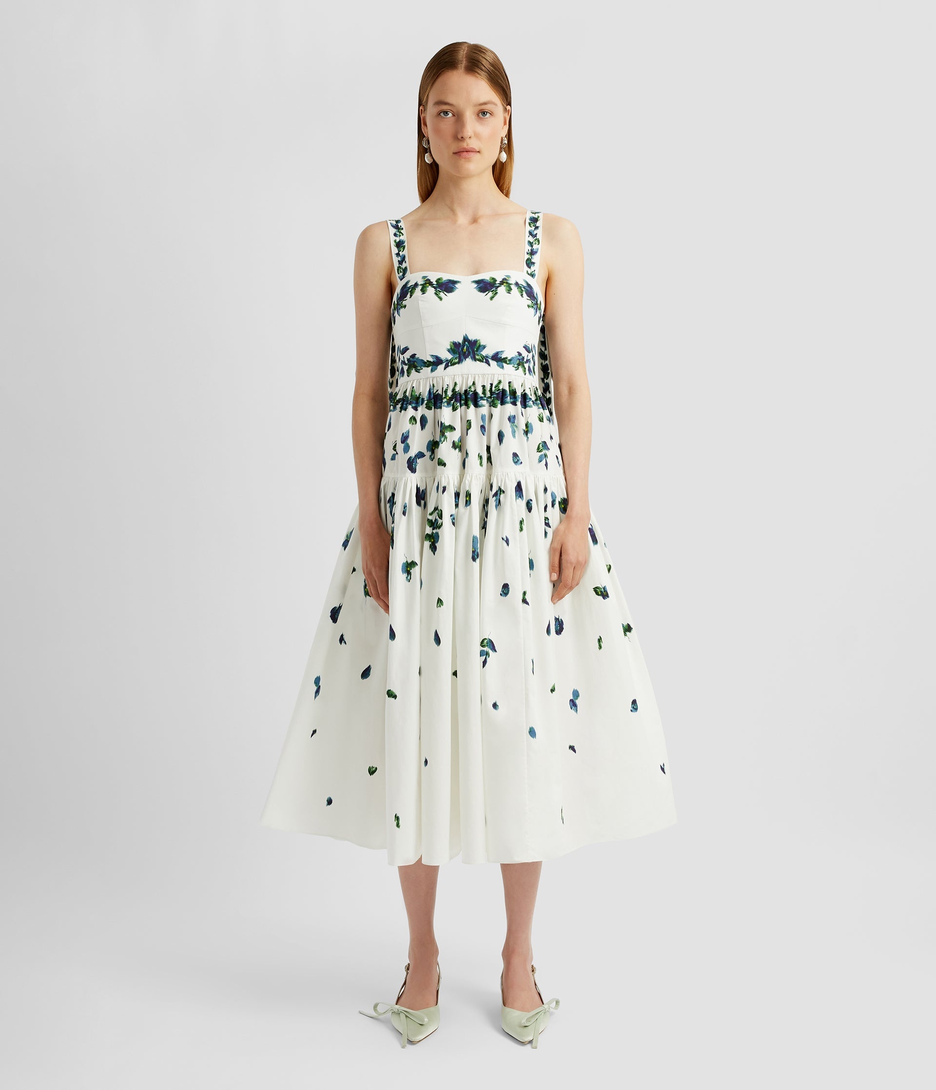 ERDEM アーデム ワンピース Flared floral midi dress1058016 Sleeveless Flared Midi Dress | Erdem.com – ERDEM
