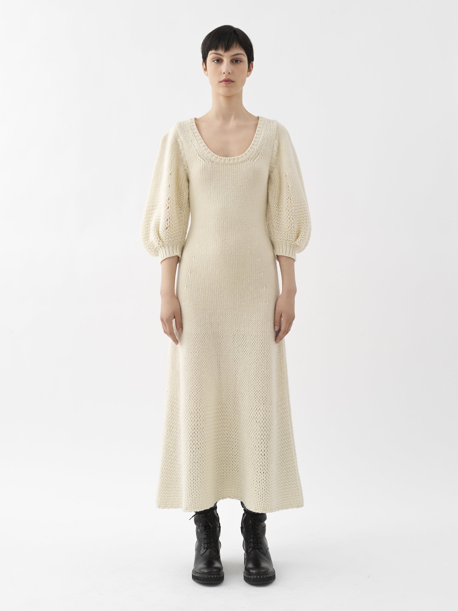 FLARED KNITTED DRESS - 2