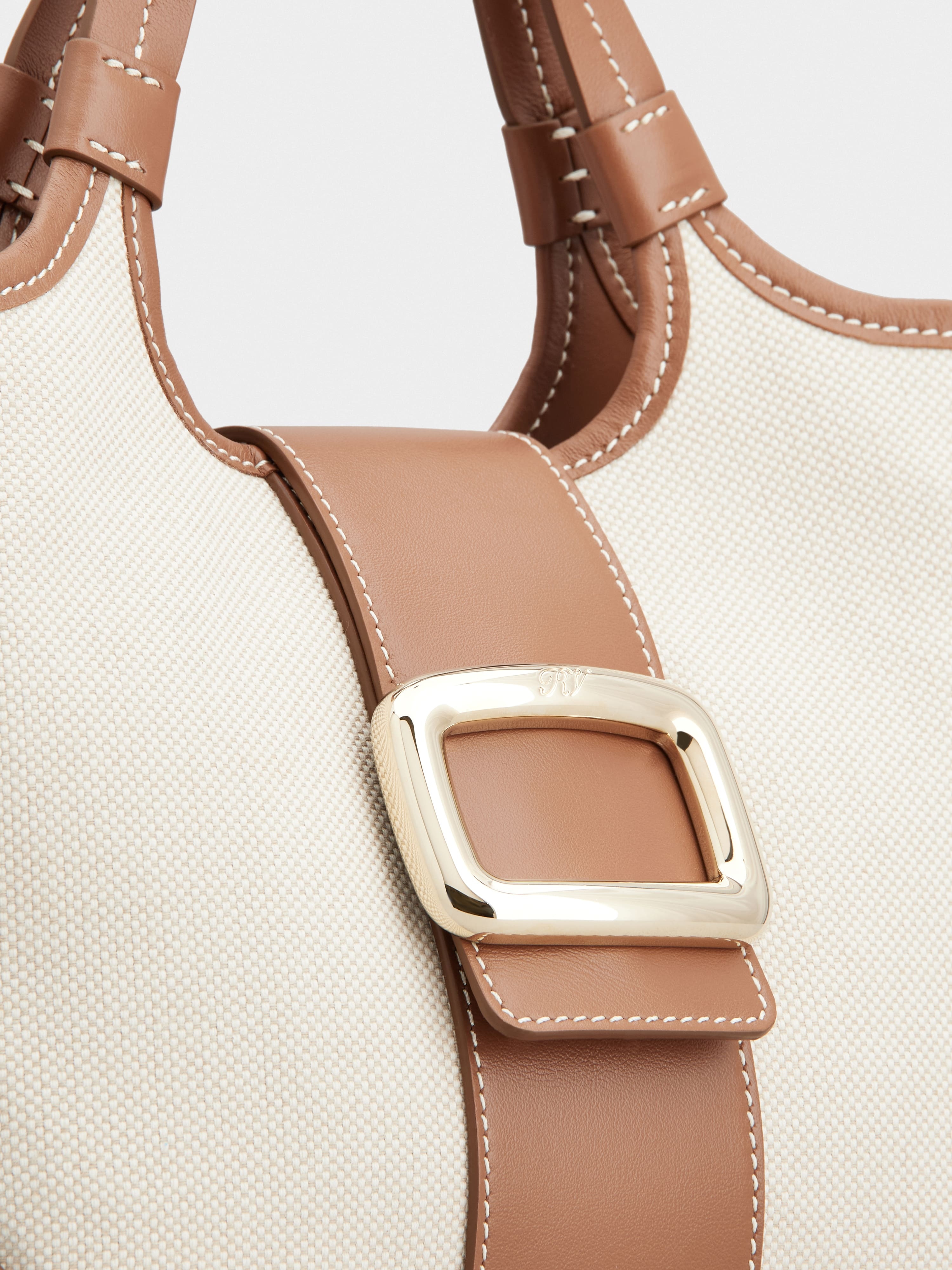Viv' Choc Mini Shopping Bag in canvas - 8