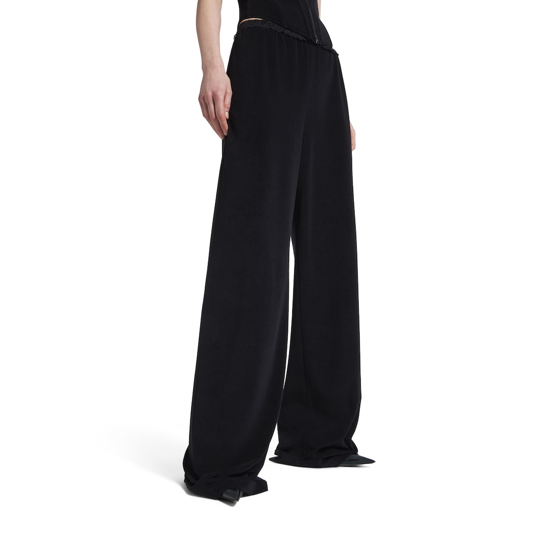 Women's Lace Pyjama Pants in Black - 5
