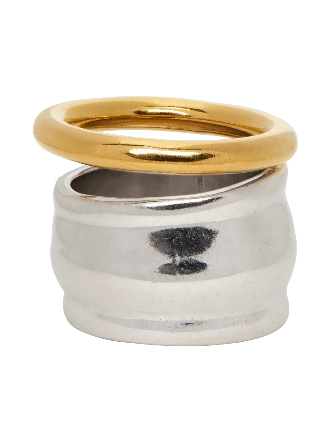 Silver & Gold Nappa Knot Ring - 5