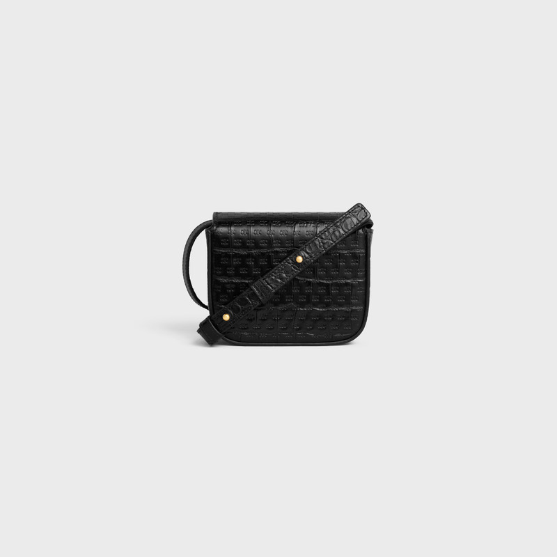 MINI CLAUDE in CALFSKIN CROCO EFFECT EMBOSSED TRIOMPHE 3