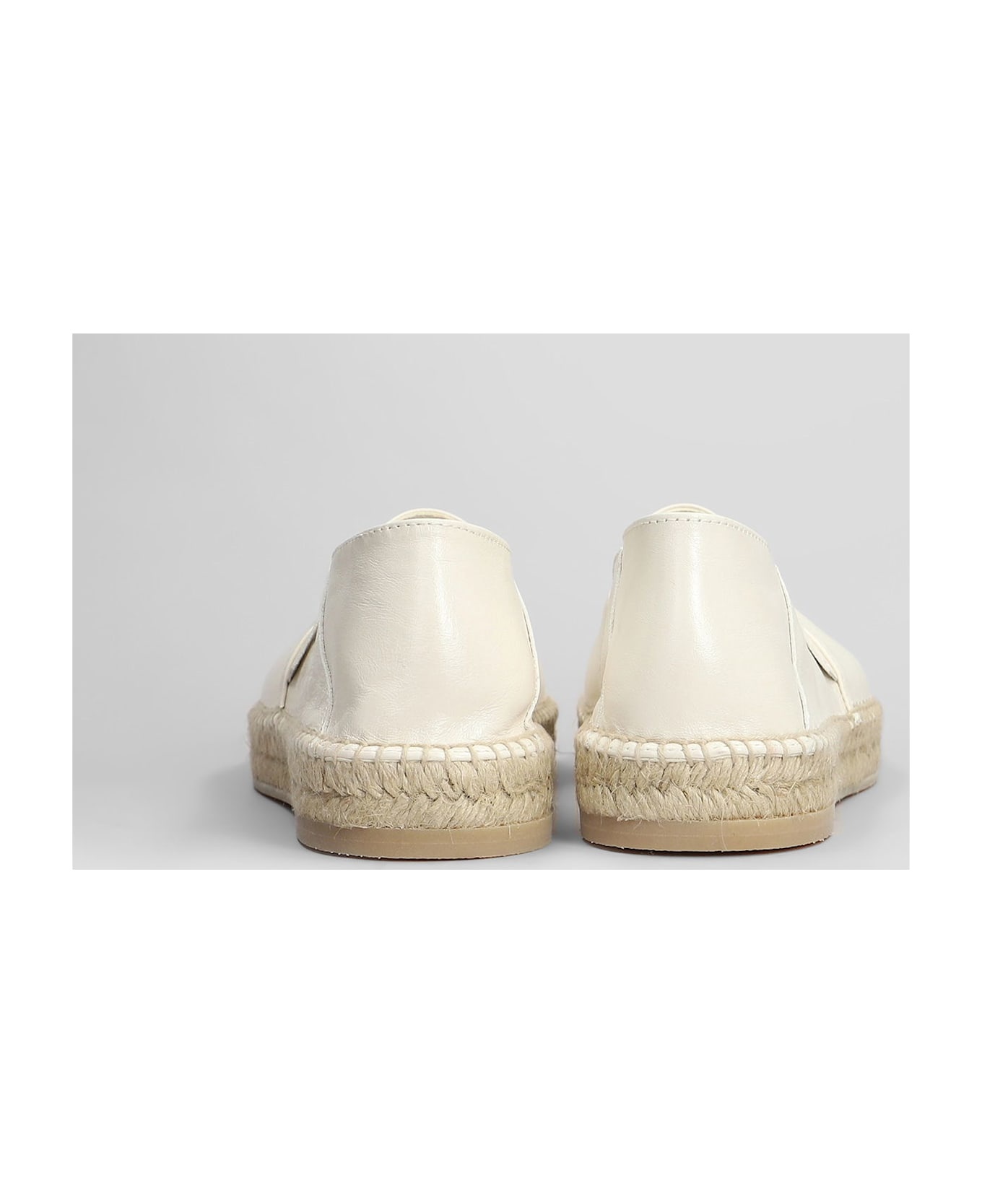 Espadrilles In Beige Leather - 4