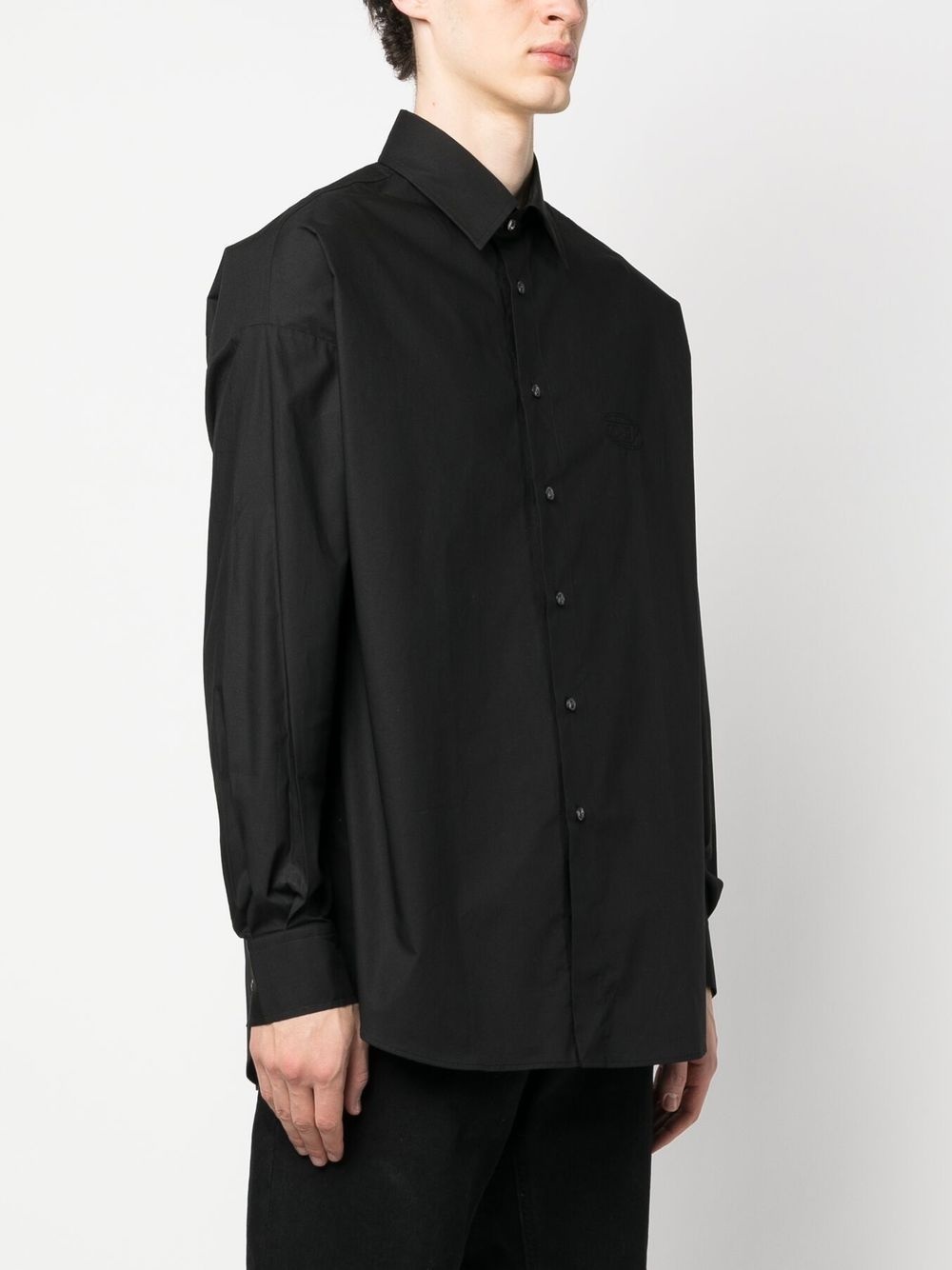 embroidered-logo detail shirt - 3