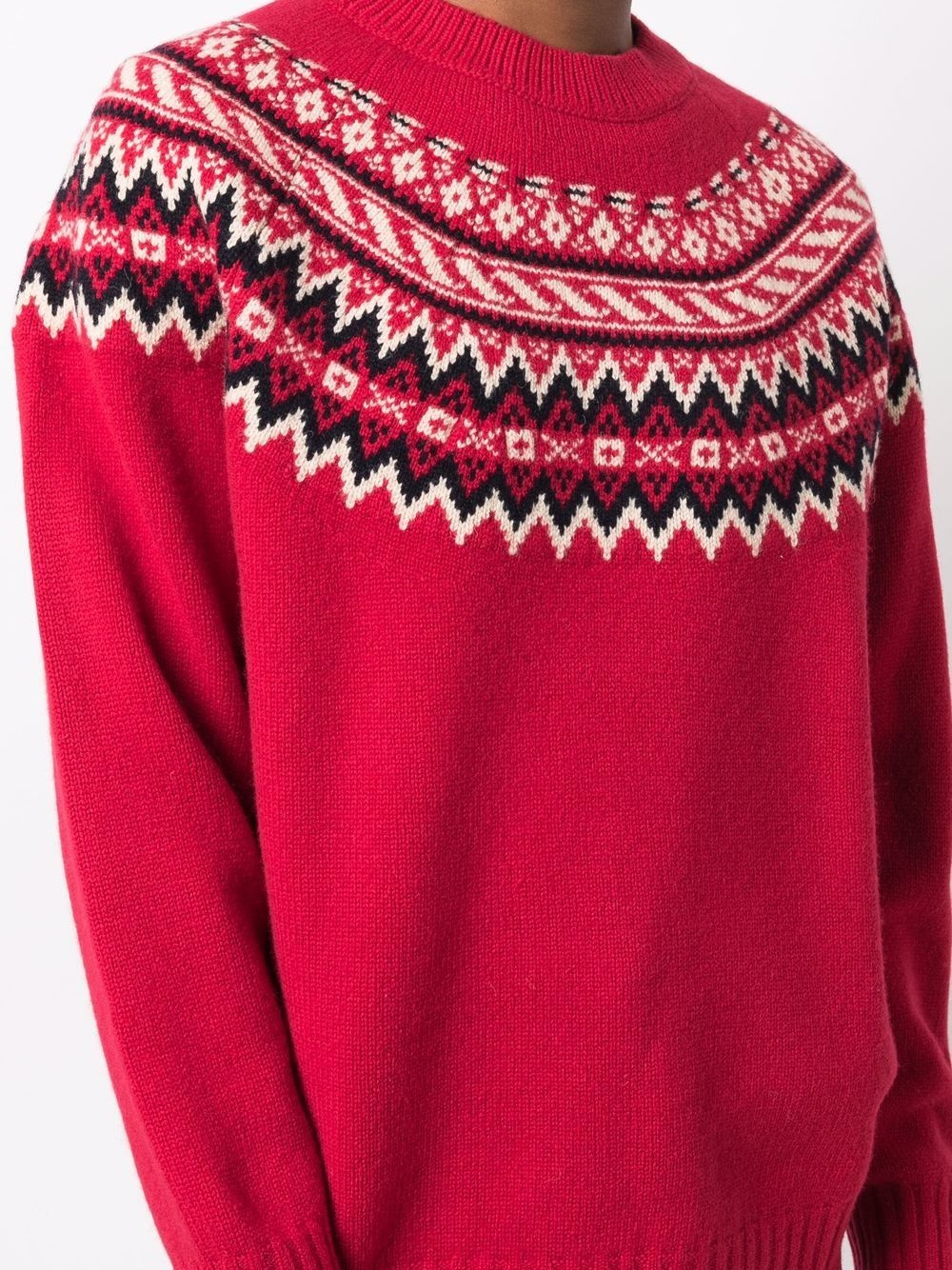 geometric-print wool jumper - 5