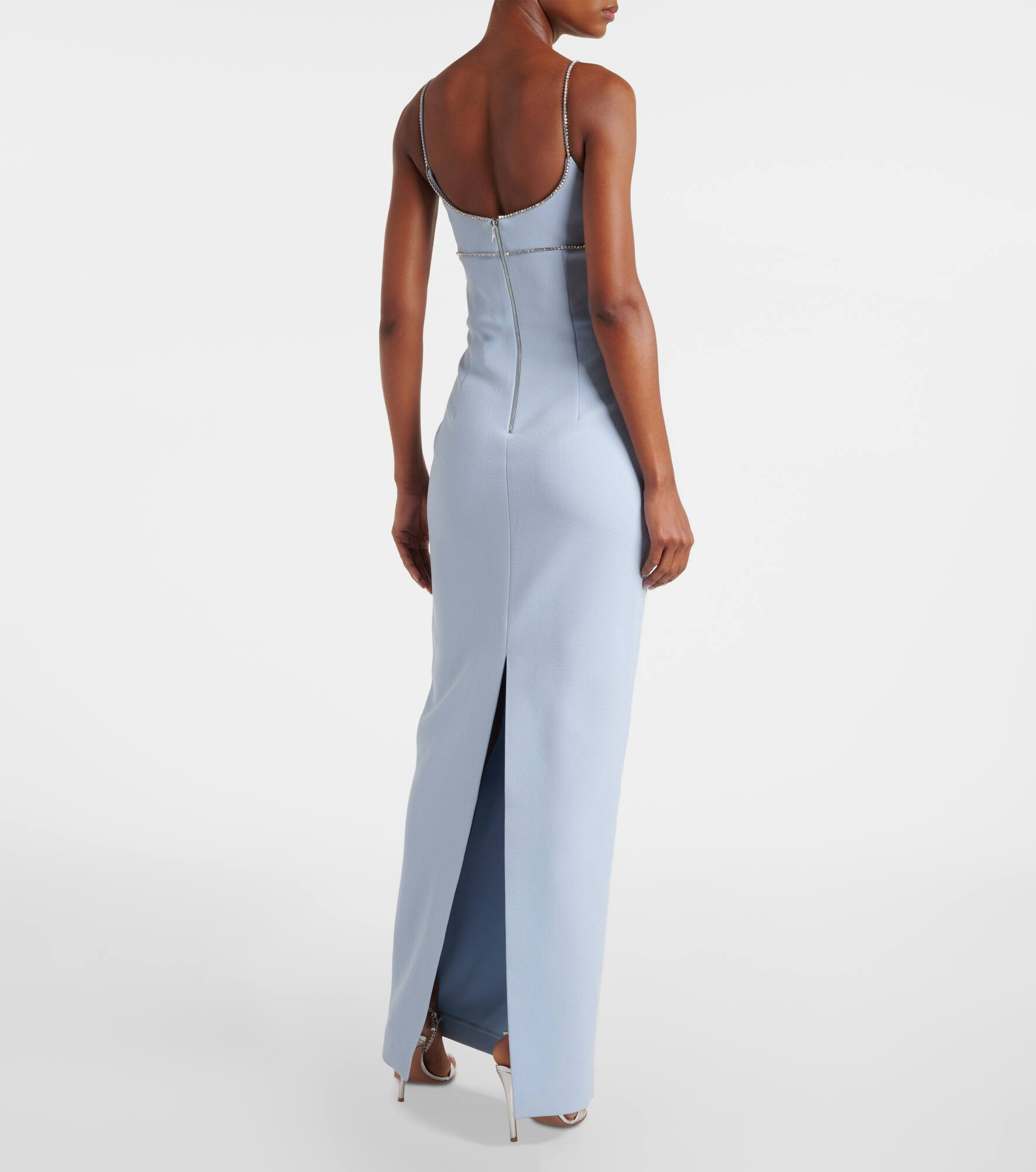 Bow-detail embellished crêpe gown - 3